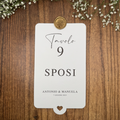 Cartoncino per tableau de mariage con cera lacca