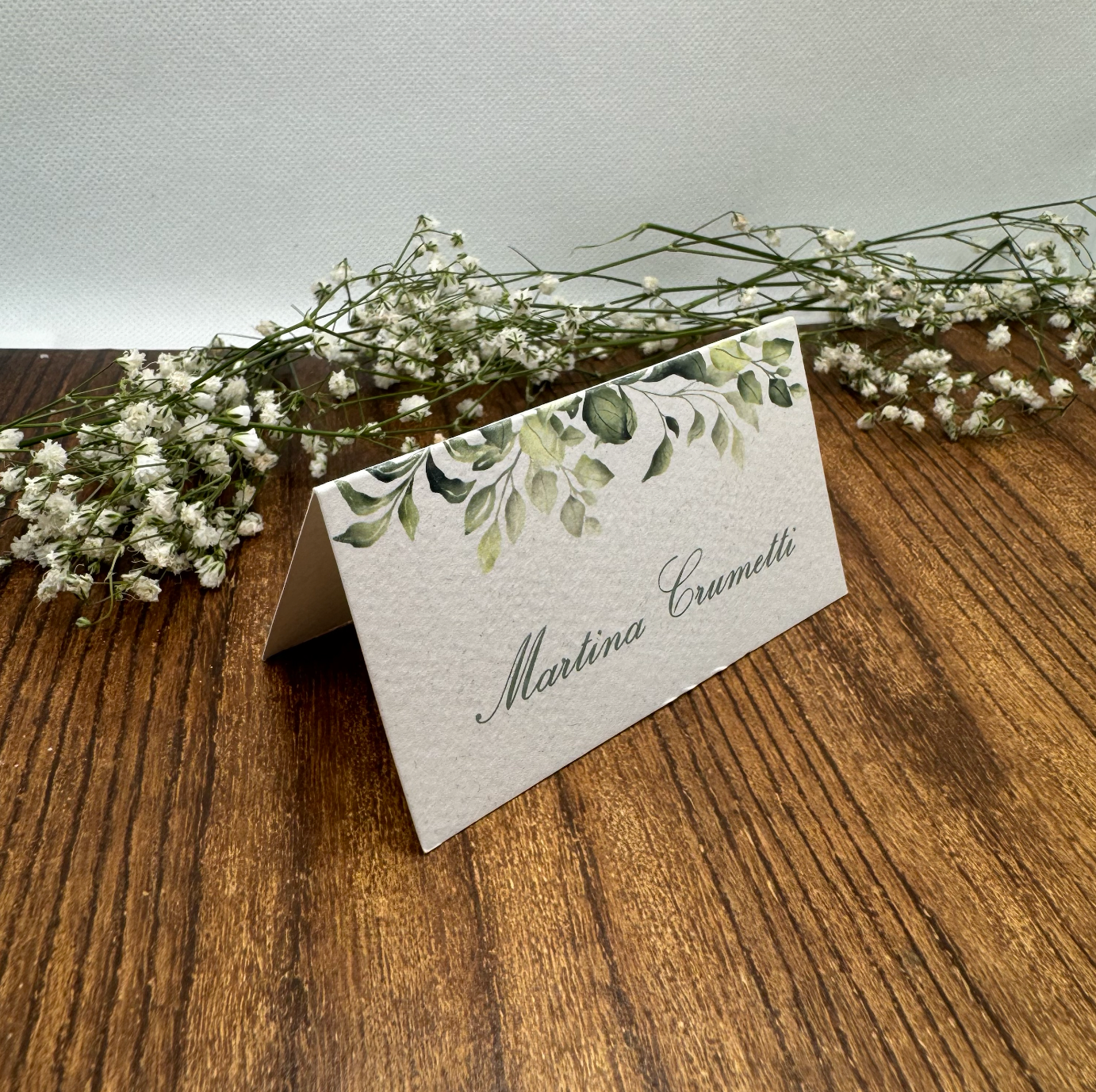 Segnaposto cartoncino bifacciale